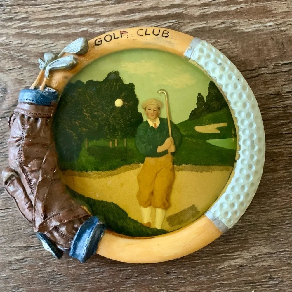 Vintage golf club coasters set